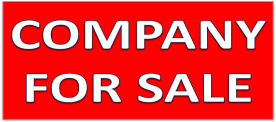 Company for sale sign