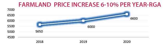Average farmland price in Serbia 2018-2020 Farmland price in Serbia 2018-2020