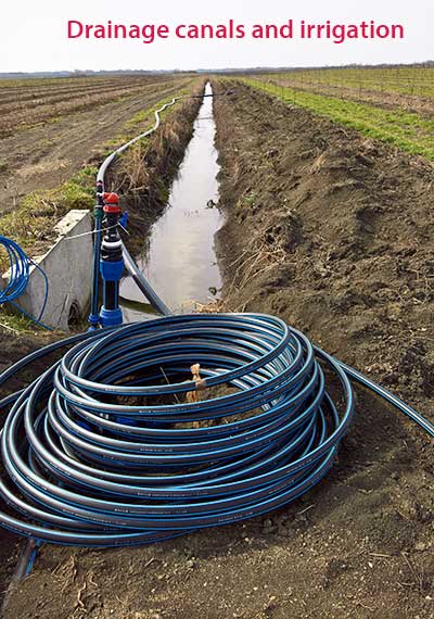 Drainage canals and irrigation Irrigation system