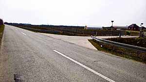 Asphalt road to the comapany and farm The public road to the company
